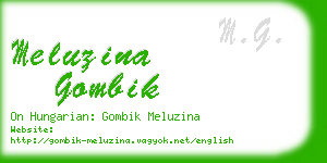 meluzina gombik business card